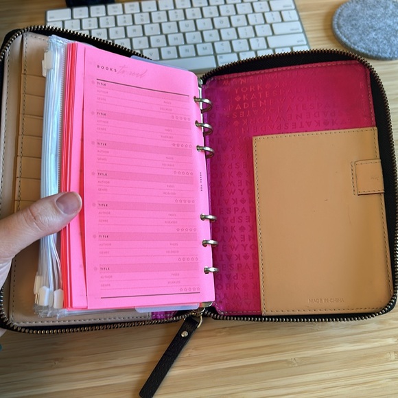 Vintage Kate Spade Black Planner Agenda Organizer Cash Budgeting 22058T S81 - Picture 12 of 13